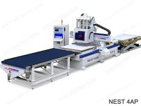 AUTOMATIC LOADING AND UNLOADING CNC NESTING ROUTER 4 HEAD MACHINE