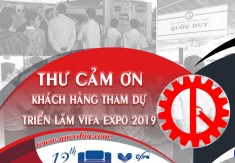 Thư cảm ơn qúy khách hàng và quý đối tác tham dự triển lãm Vifa Expo 2019