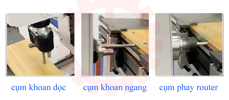 Hình thực thế 3 cụm phay khoan máy khoan 2 chiều tự động cnc | Quốc Duy