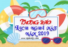 Thông báo lịch nghỉ mát năm 2019 của công ty Quốc Duy